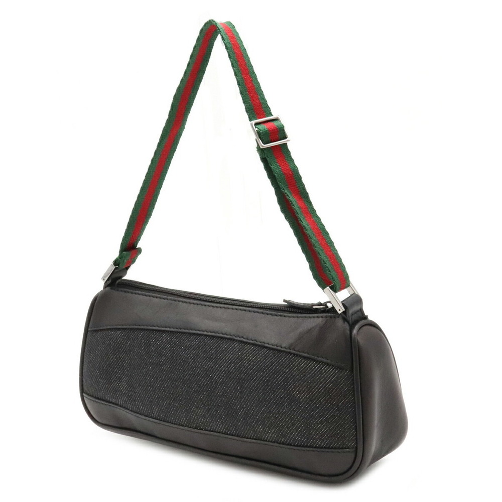 Gucci Black Line Leather Pouch Sherry Accessory